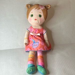 Zapf Creation Moonshka Soft Rag 14 inch Doll Brown Hair Green Eyes Does not Sing
